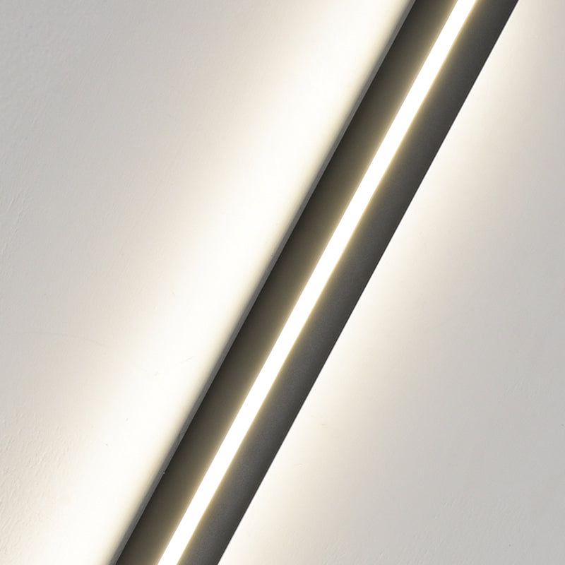 Linearer Wandleuchte moderne Metall 1 Lichtwand montieren Licht in Schwarz