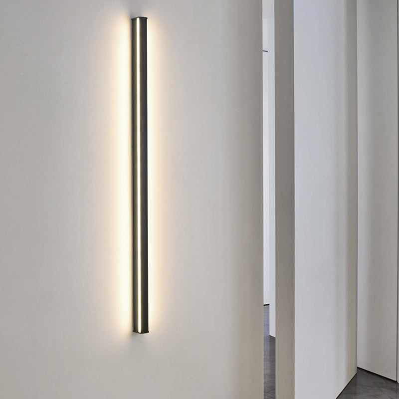 Linearer Wandleuchte moderne Metall 1 Lichtwand montieren Licht in Schwarz