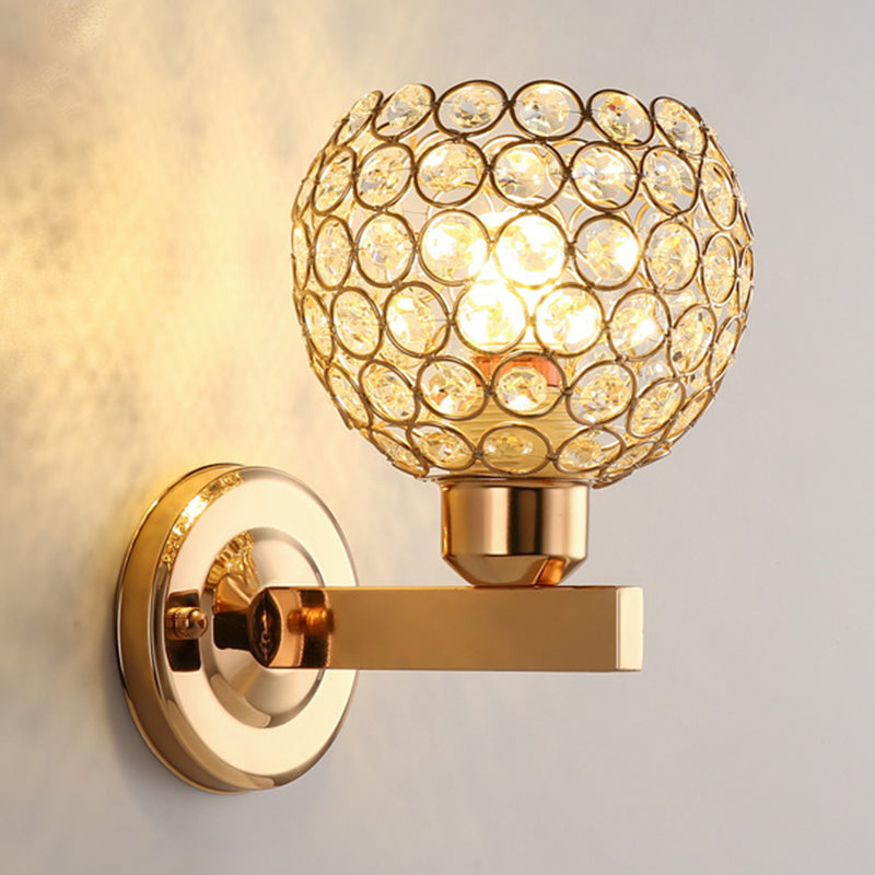1 lumière géométrique murale lesmpes de style moderne des lumières murales cristallines en or