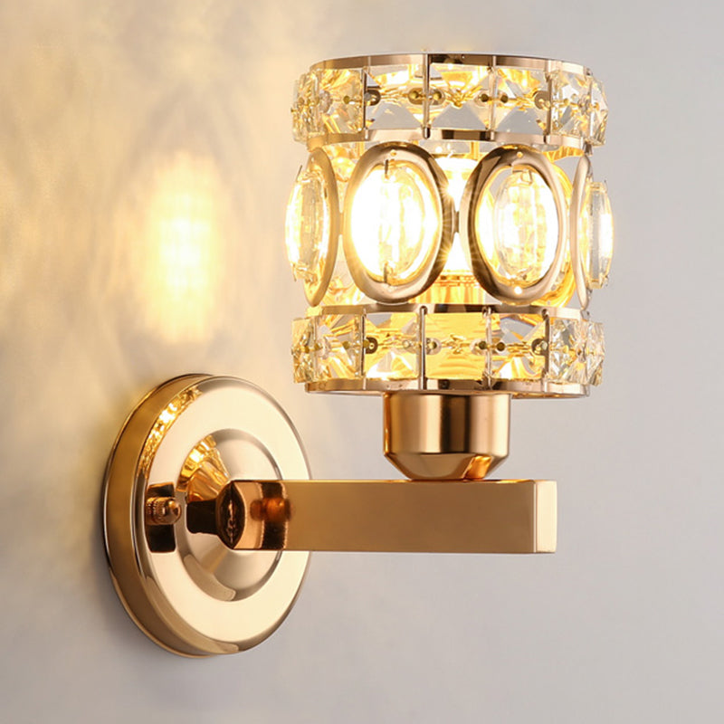 1 lumière géométrique murale lesmpes de style moderne des lumières murales cristallines en or