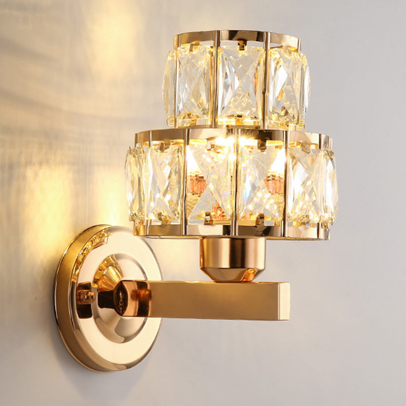 1 lumière géométrique murale lesmpes de style moderne des lumières murales cristallines en or