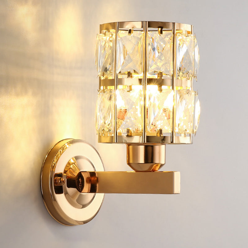 1 lumière géométrique murale lesmpes de style moderne des lumières murales cristallines en or