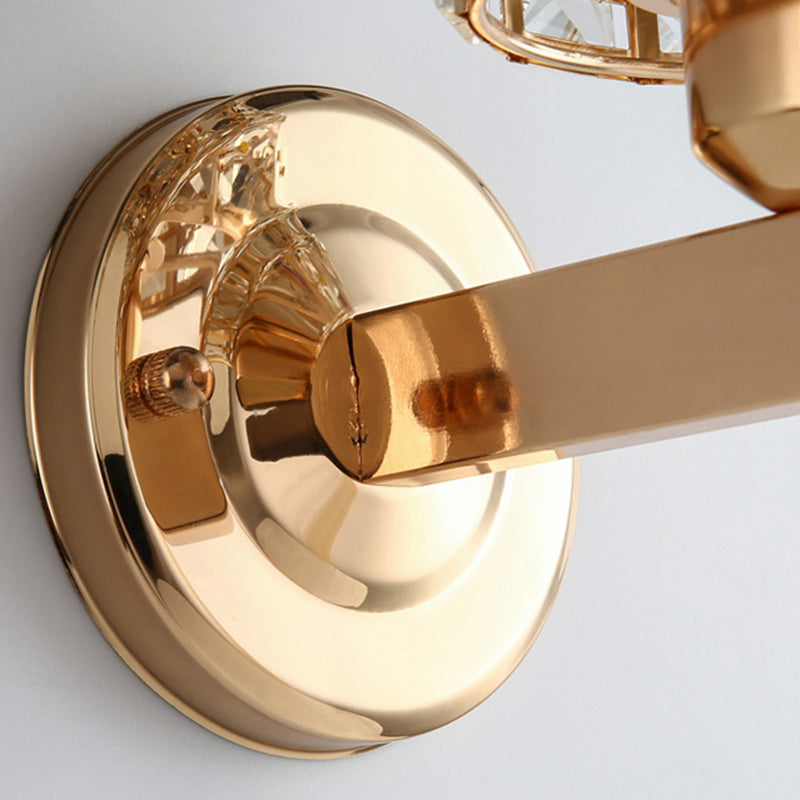 1 lumière géométrique murale lesmpes de style moderne des lumières murales cristallines en or