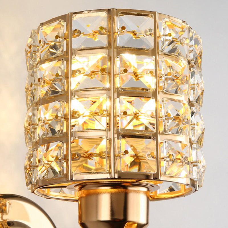1 lumière géométrique murale lesmpes de style moderne des lumières murales cristallines en or