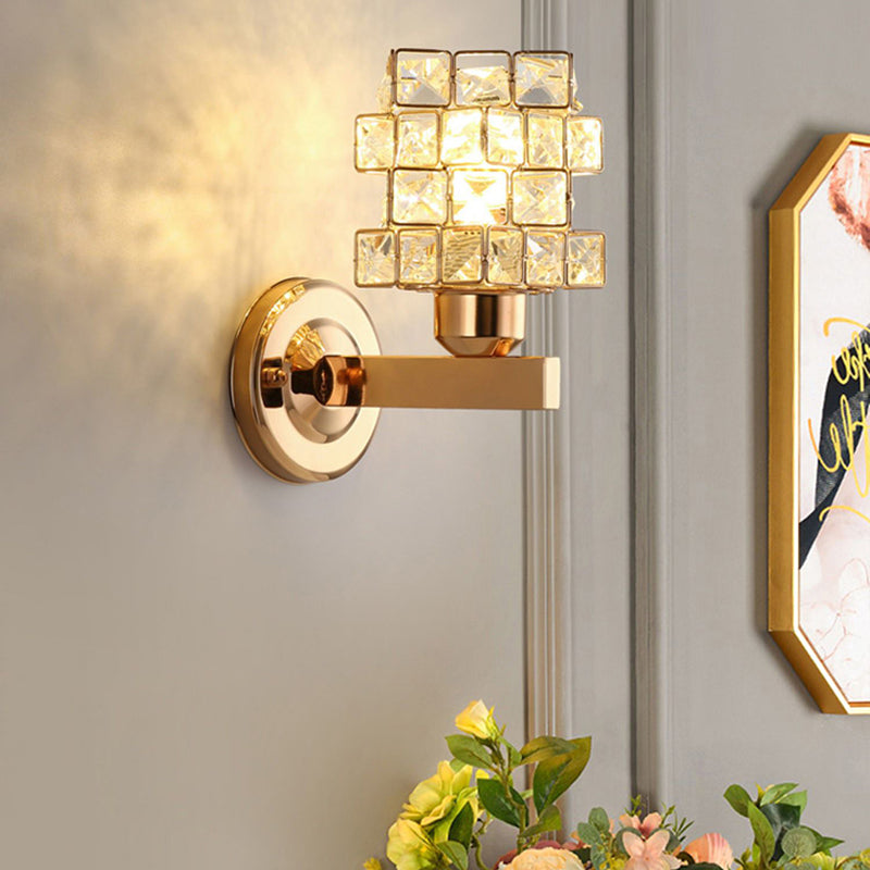 1 lumière géométrique murale lesmpes de style moderne des lumières murales cristallines en or