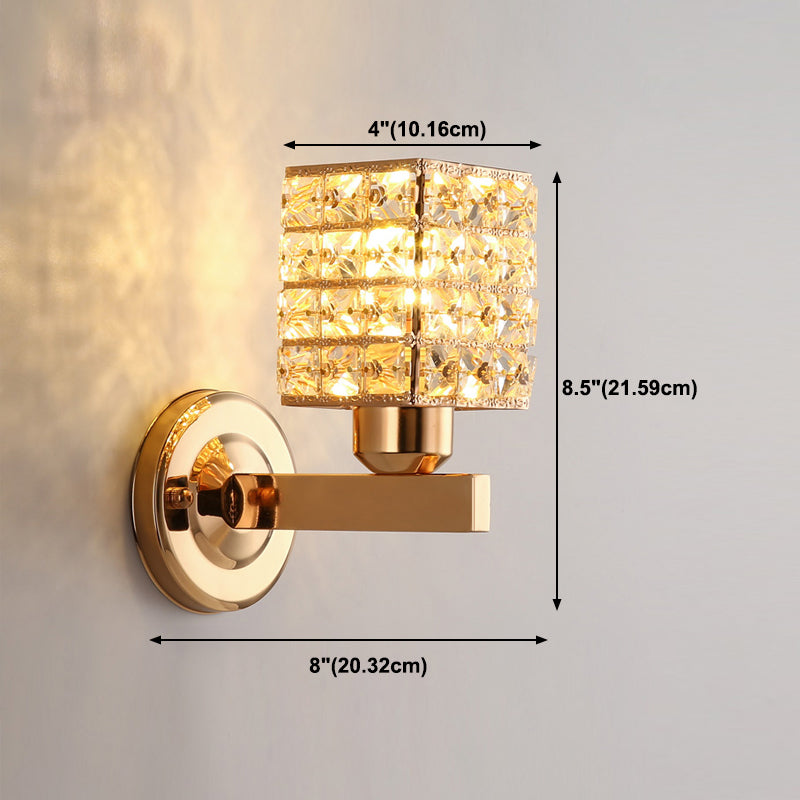 1 lumière géométrique murale lesmpes de style moderne des lumières murales cristallines en or