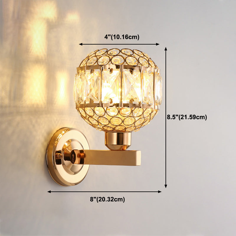 1 lumière géométrique murale lesmpes de style moderne des lumières murales cristallines en or