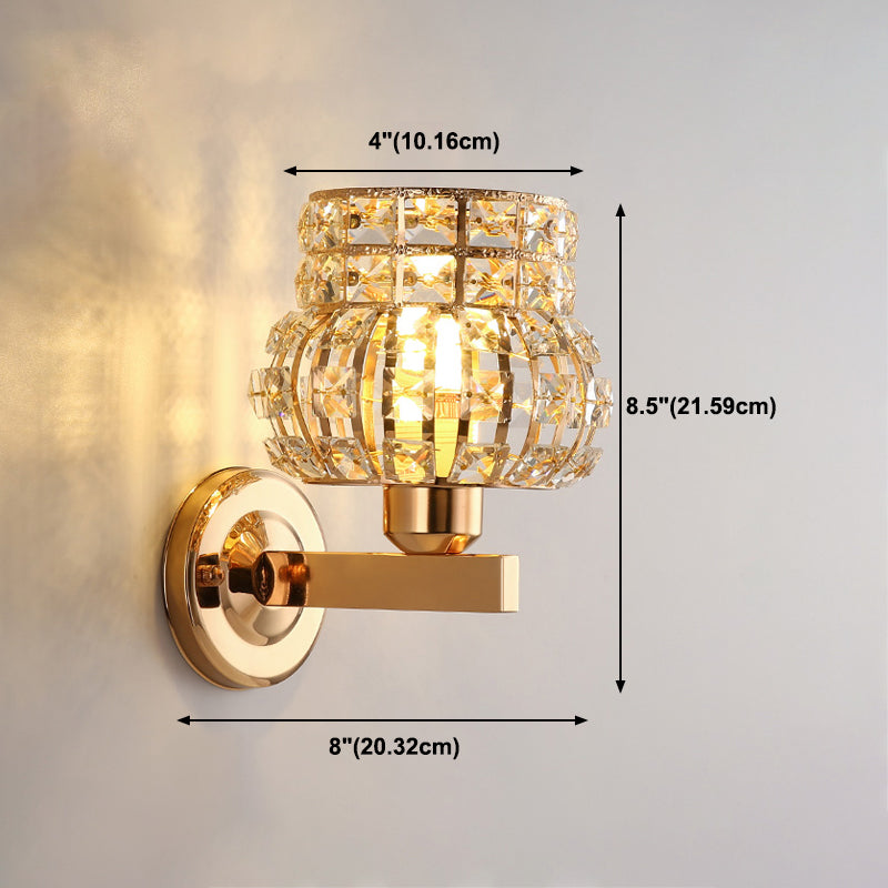 1 lumière géométrique murale lesmpes de style moderne des lumières murales cristallines en or