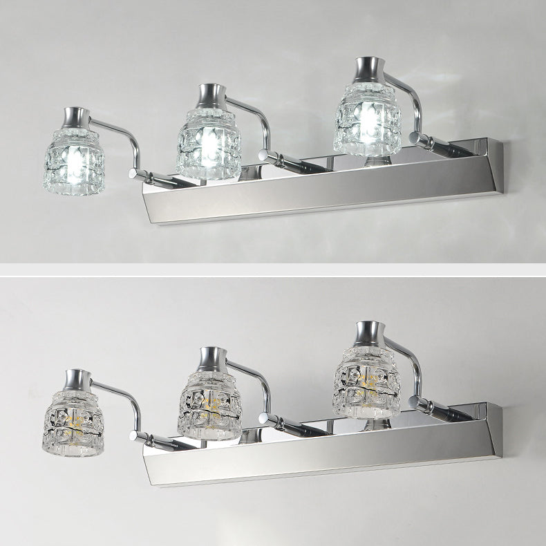 Geometric Vanity Lighting Modern Style Crystal 1 Light Vanity Wall Sconce
