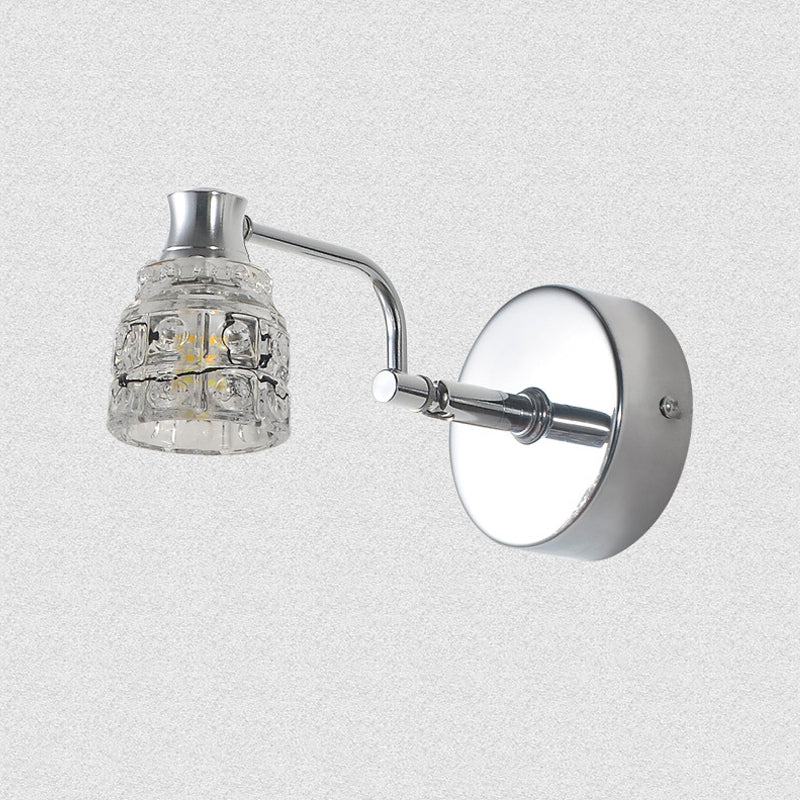 Geometric Vanity Lighting Modern Style Crystal 1 Light Vanity Wall Sconce