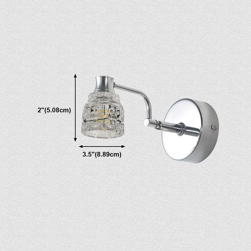Geometric Vanity Lighting Modern Style Crystal 1 Light Vanity Wall Sconce
