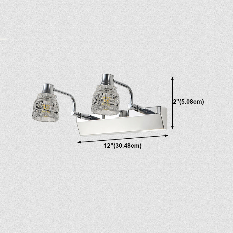 Geometric Vanity Lighting Modern Style Crystal 1 Light Vanity Wall Sconce