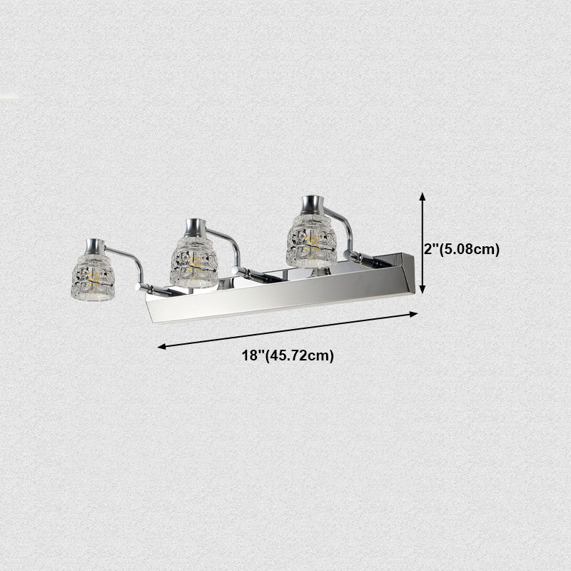 Geometric Vanity Lighting Modern Style Crystal 1 Light Vanity Wall Sconce