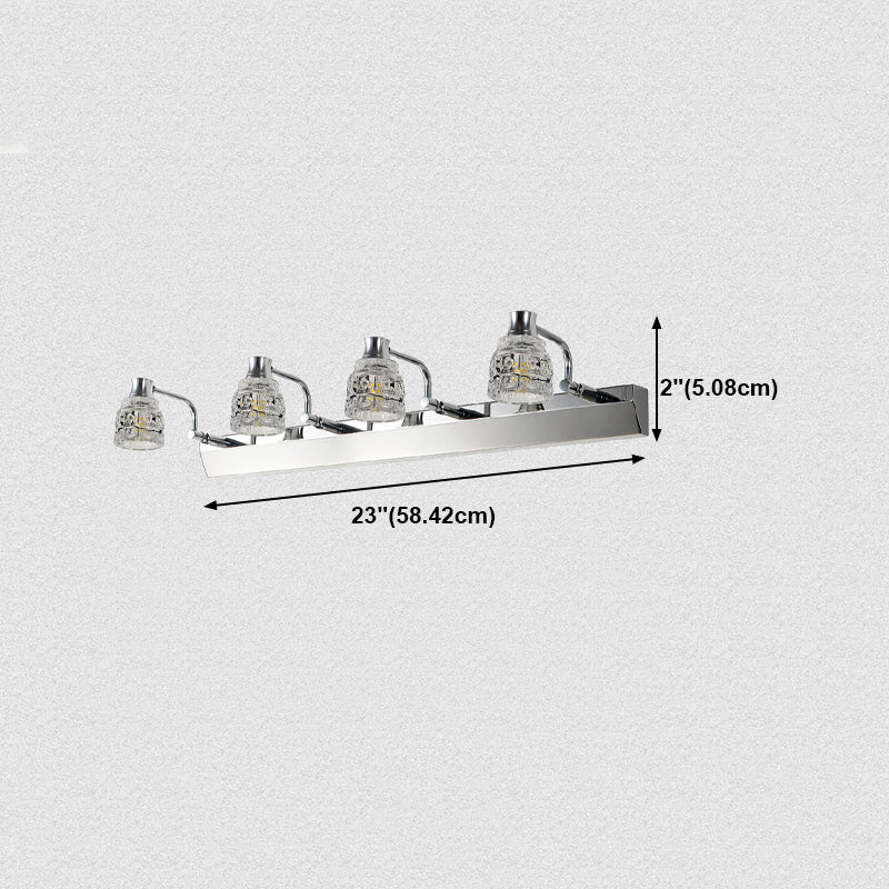 Geometric Vanity Lighting Modern Style Crystal 1 Light Vanity Wall Sconce