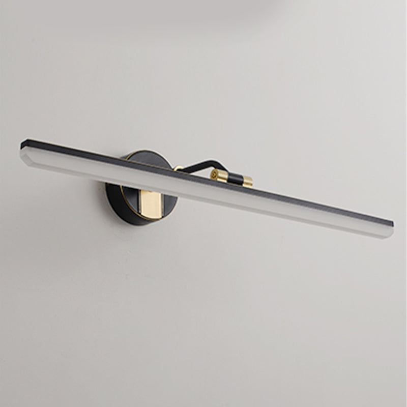 Metal Linear Shape Wall Light Modern Style 1 Light Mirror Wall Mount Light