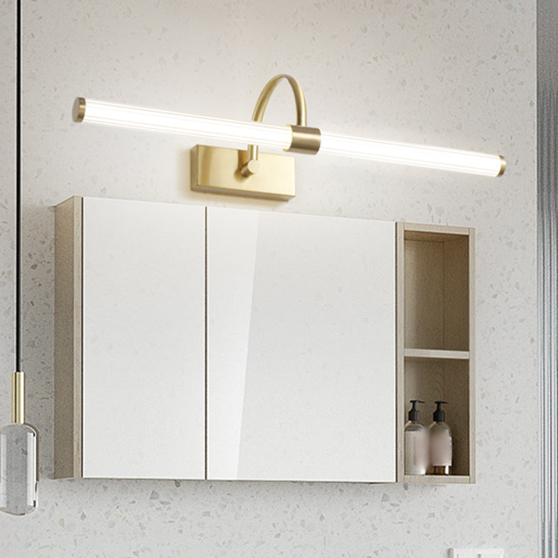 Occero da parete in metallo in metallo lineare Stile moderno 1 illuminazione a supporto a parete a specchio leggero