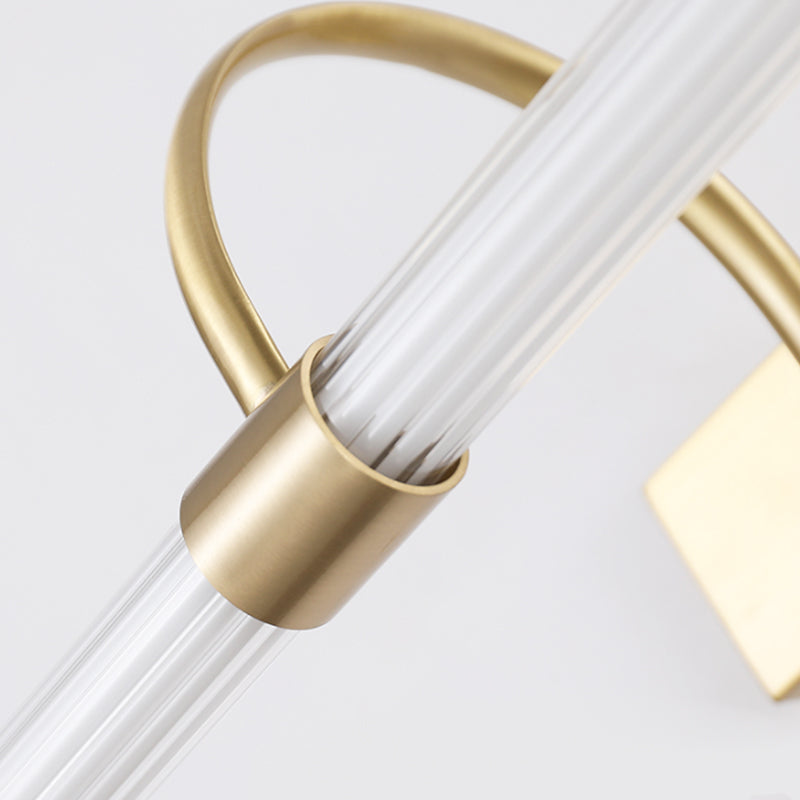 Occero da parete in metallo in metallo lineare Stile moderno 1 illuminazione a supporto a parete a specchio leggero
