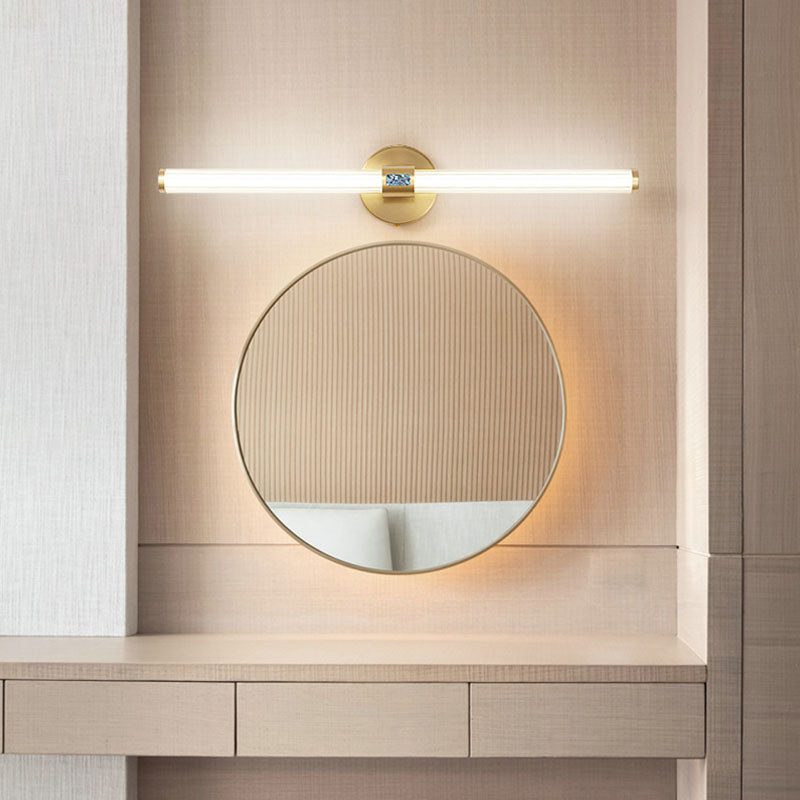 Lineaire schaduw metalen wandwandcontract Moderne stijl 1-licht spiegel Wandlamp