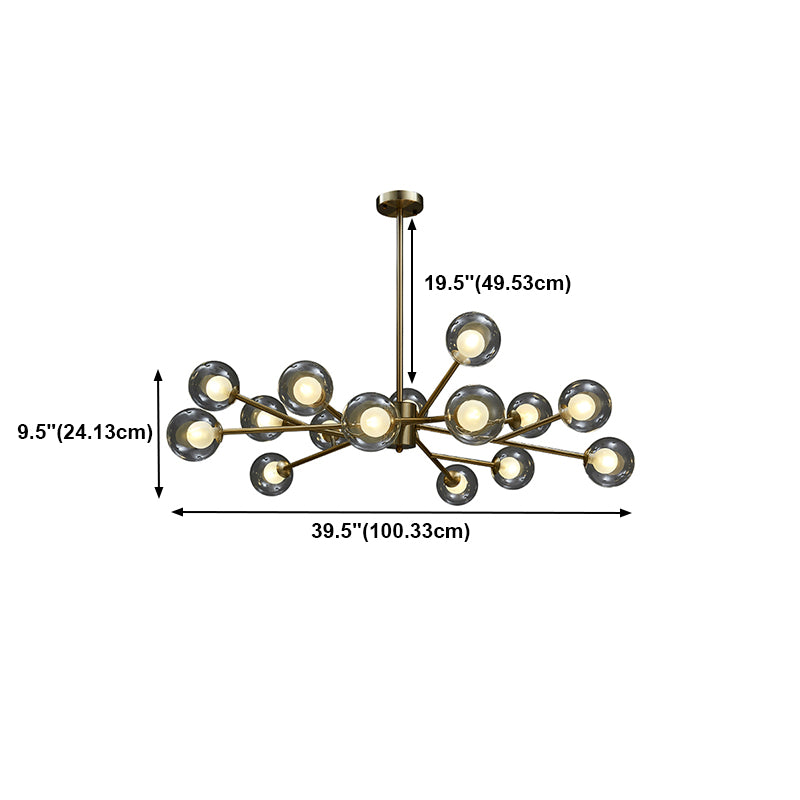 Modern Hanging Chandelier Lamp Global Glass Suspension Chandelier Pendant Light