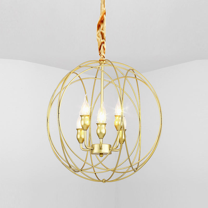 Wrought Iron Hanging Pendant Lights Vintage Global Hanging Lamps for Living Room