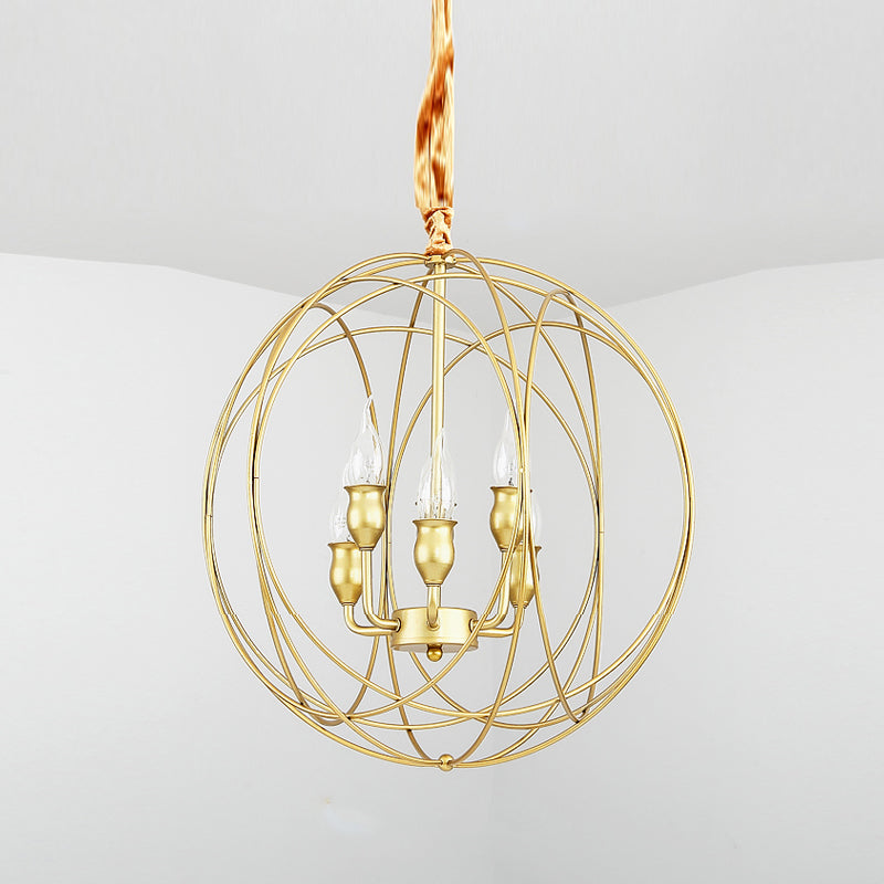 Wrought Iron Hanging Pendant Lights Vintage Global Hanging Lamps for Living Room