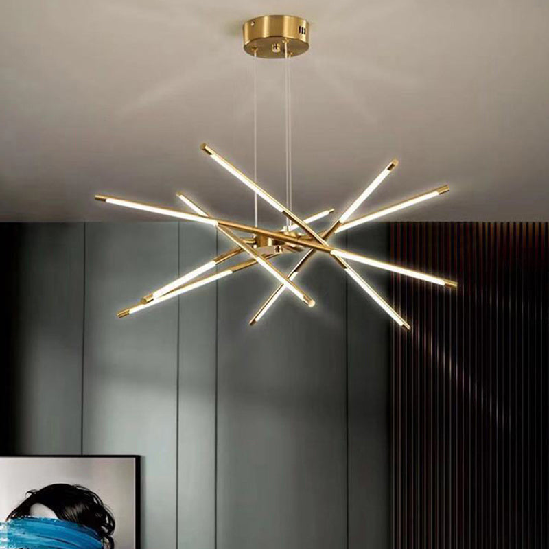 Minimalismo de lámpara de oro Luz Multi Light Light para sala de estar para sala de estar