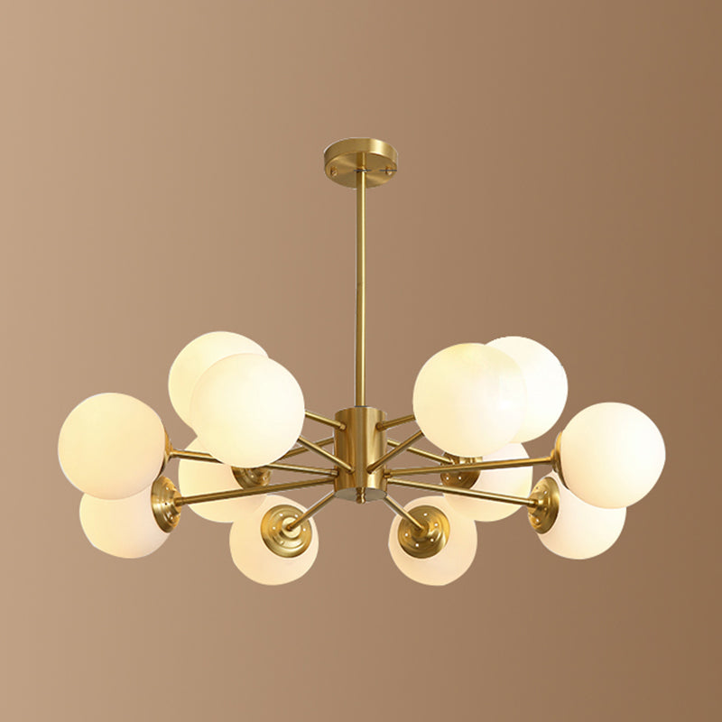 Nordic Glass Chandelier Light Fixtures Restaurant Multi Head Hanging Chandelier