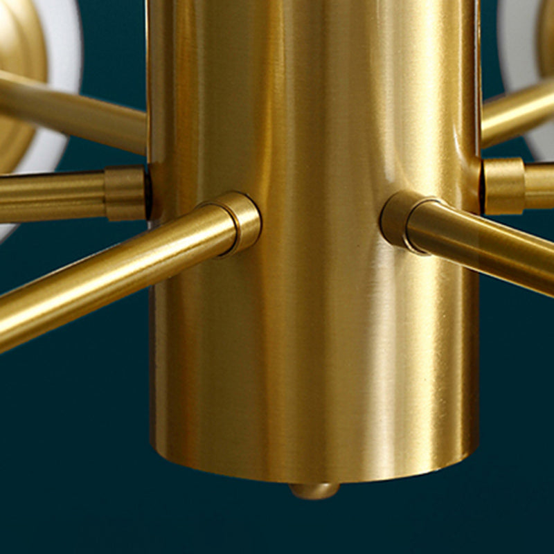 Nordic Glass Chandelier Light Fixtures Restaurant Multi Head Hanging Chandelier