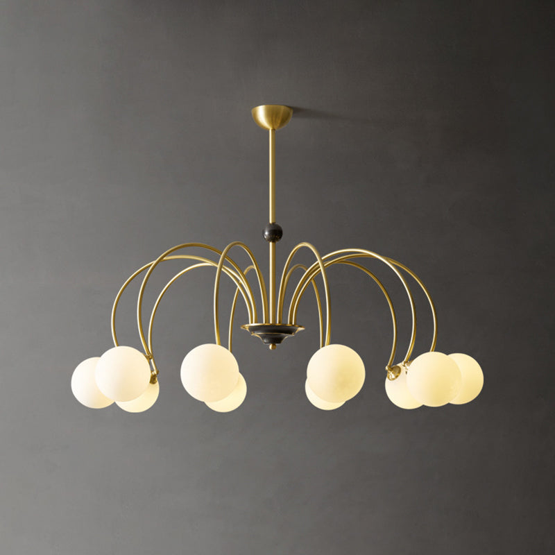 Modern Glass Chandelier Light Fixtures Multi Head Hanging Chandelier for Dinning Room