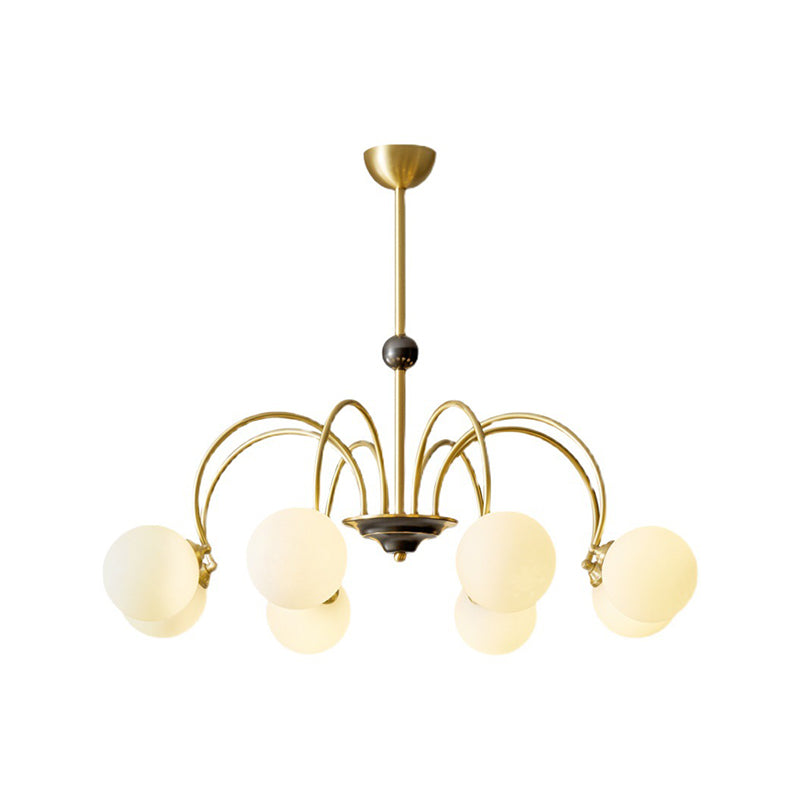 Modern Glass Chandelier Light Fixtures Multi Head Hanging Chandelier for Dinning Room