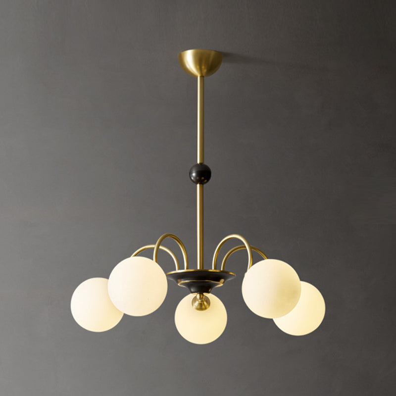 Modern Glass Chandelier Light Fixtures Multi Head Hanging Chandelier for Dinning Room