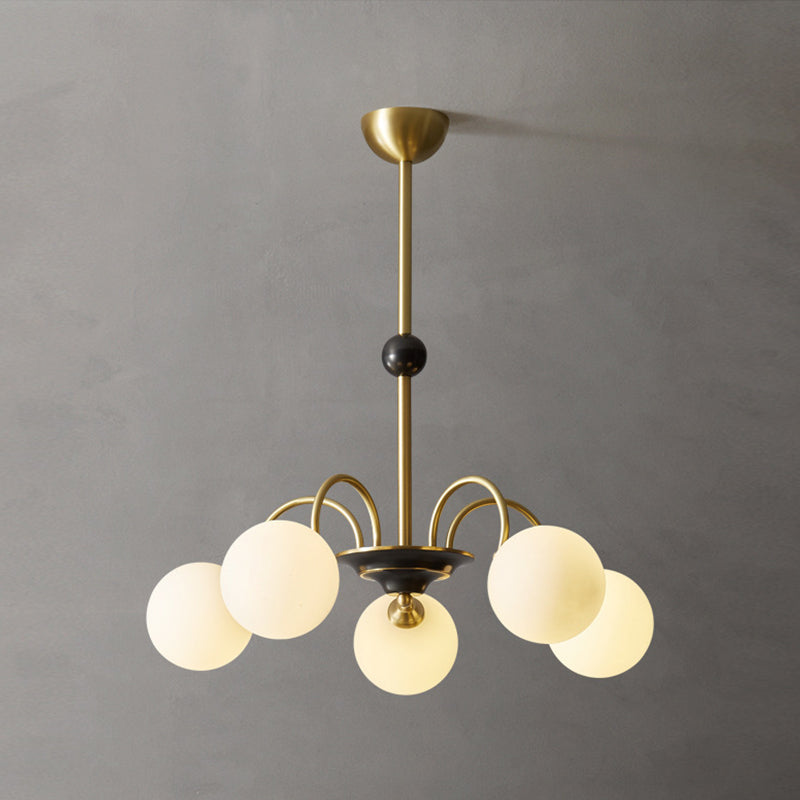 Modern Glass Chandelier Light Fixtures Multi Head Hanging Chandelier for Dinning Room