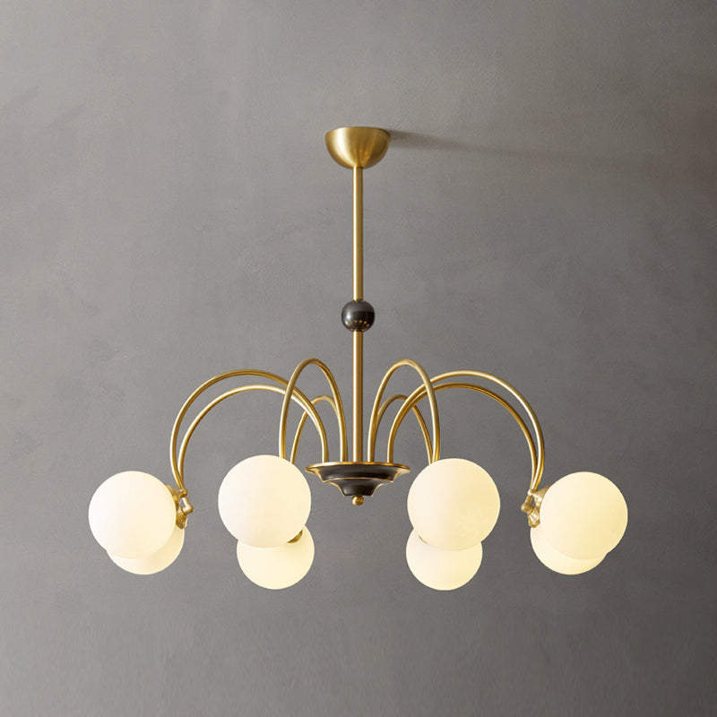Modern Glass Chandelier Light Fixtures Multi Head Hanging Chandelier for Dinning Room