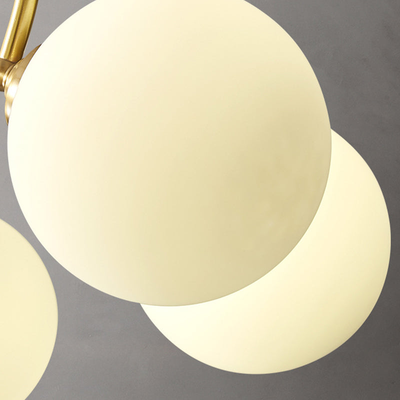 Modern Glass Chandelier Light Fixtures Multi Head Hanging Chandelier for Dinning Room