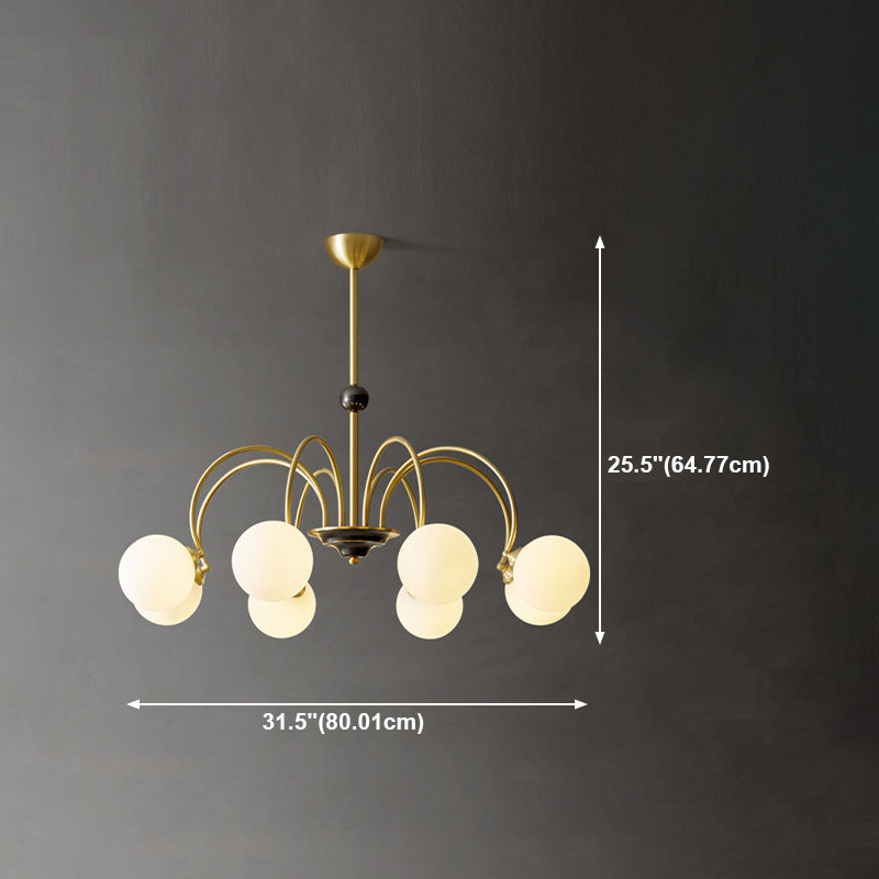 Modern Glass Chandelier Light Fixtures Multi Head Hanging Chandelier for Dinning Room