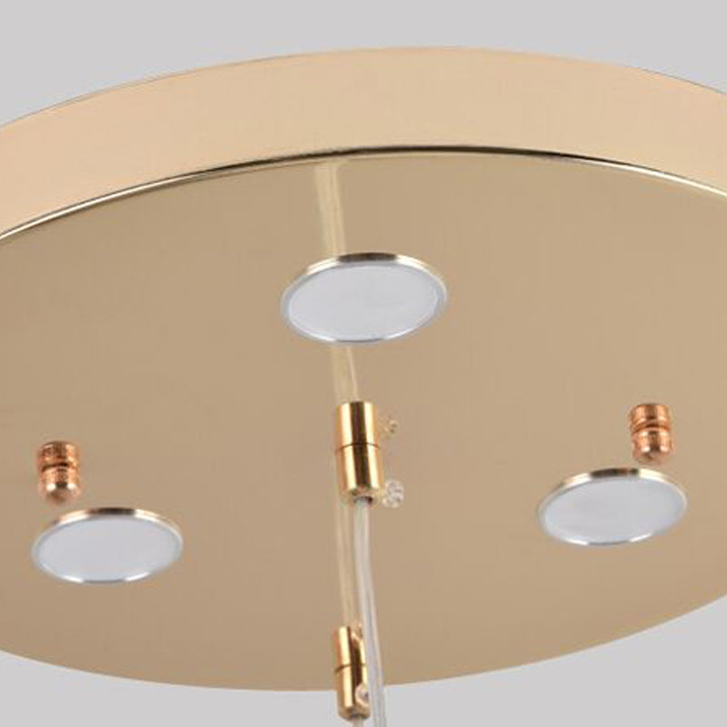 Acrylic Floral Pendant Lighting Modern LED Gold Hanging Lamp for Dining Room