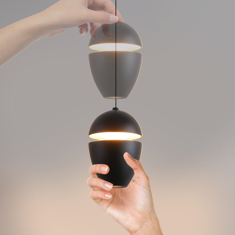 Postmodern Metal Pendant Light Aluminum LED Suspension Light for Bedside