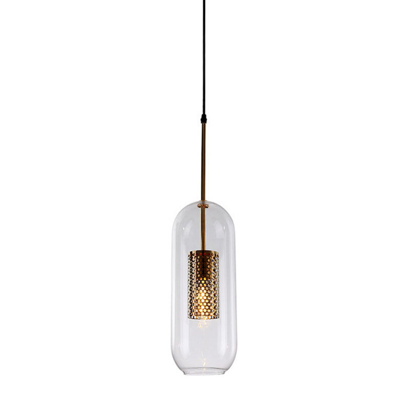 Contemporary Hanging Light Glass Shade Pendant Lighting Fixture for Sitting Room