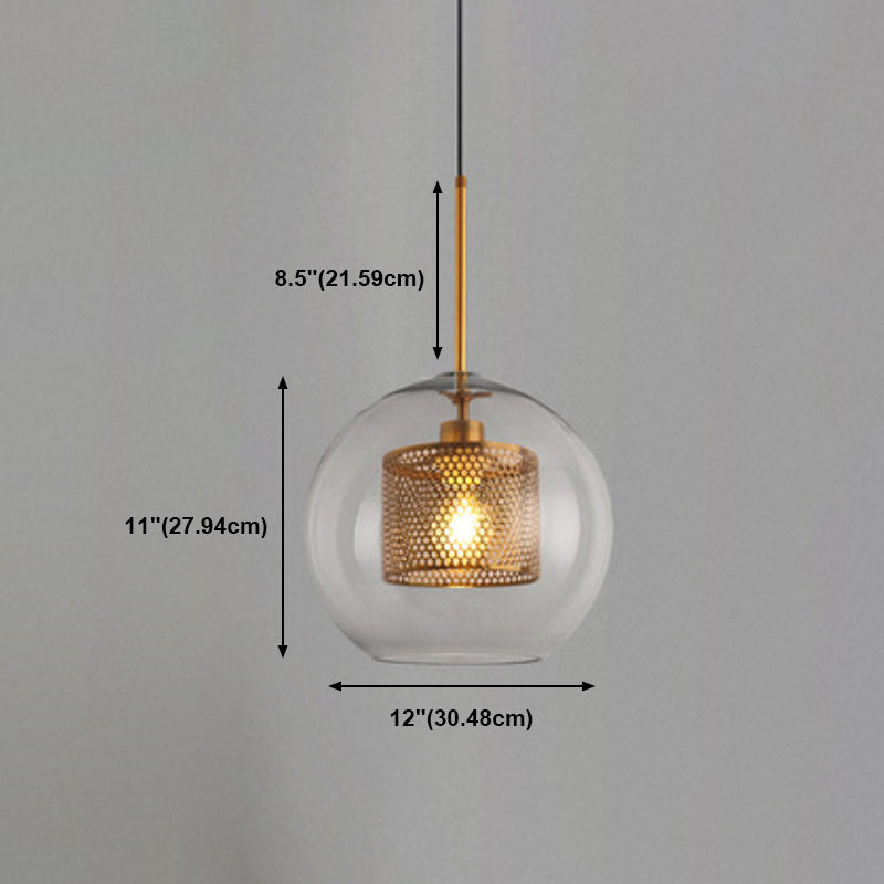 Contemporary Hanging Light Glass Shade Pendant Lighting Fixture for Sitting Room