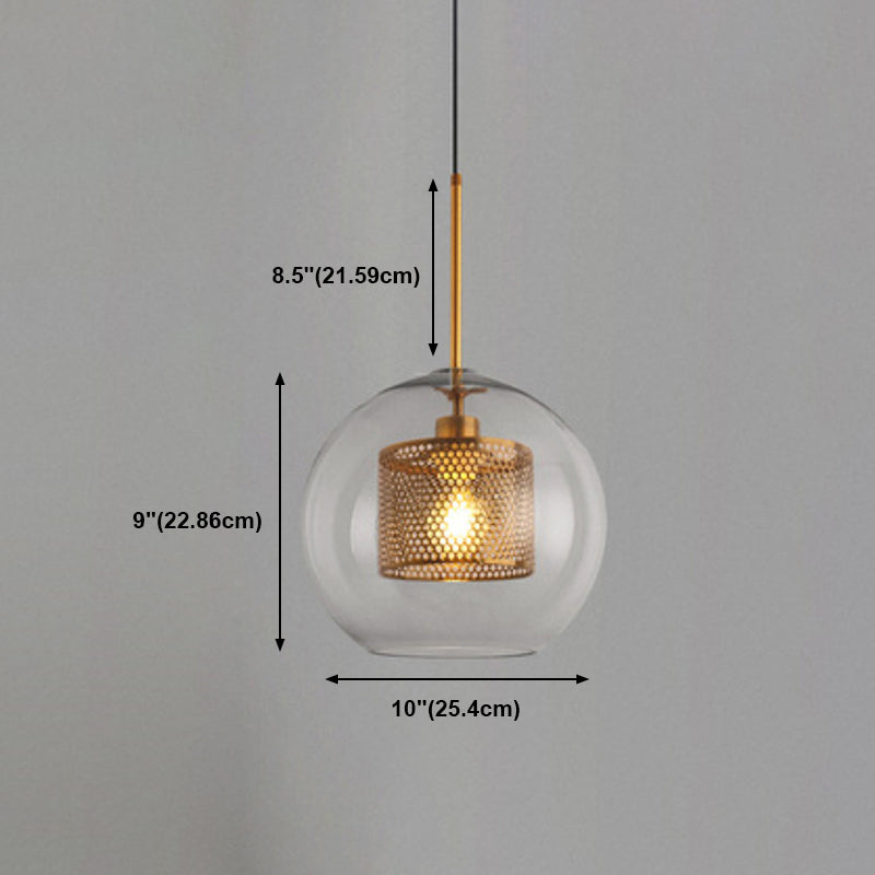 Contemporary Hanging Light Glass Shade Pendant Lighting Fixture for Sitting Room