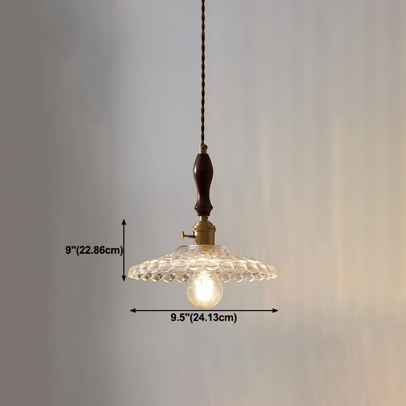 Glass de style moderne Lumière suspendue simple éclairage pendentif pour le salon