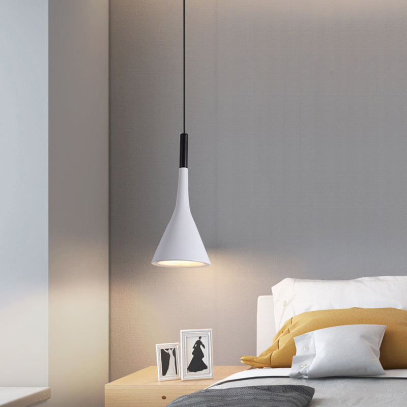 Cone Shape Glass Hanging Light Modern Style 1 Light Hanging Light Fixture