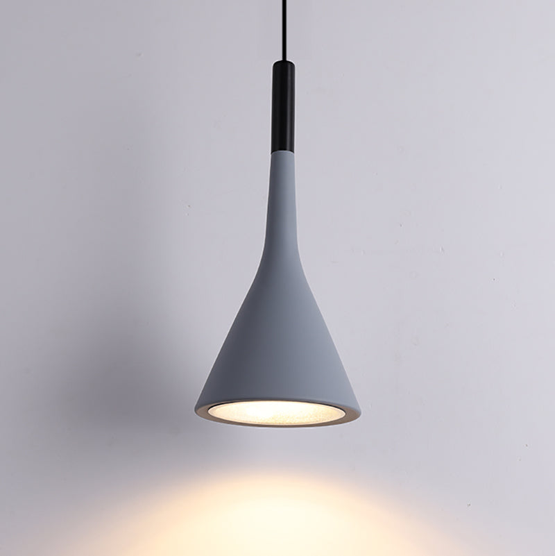 Cone Shape Glass Hanging Light Modern Style 1 Light Hanging Light Fixture