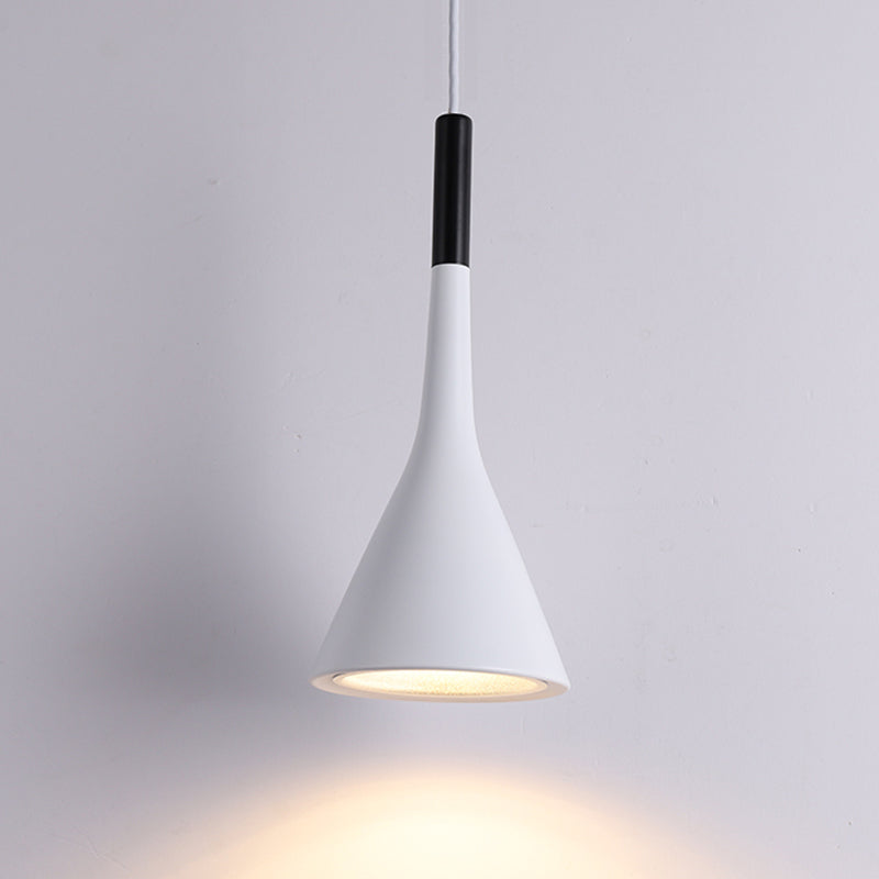 Cone Shape Glass Hanging Light Modern Style 1 Light Hanging Light Fixture