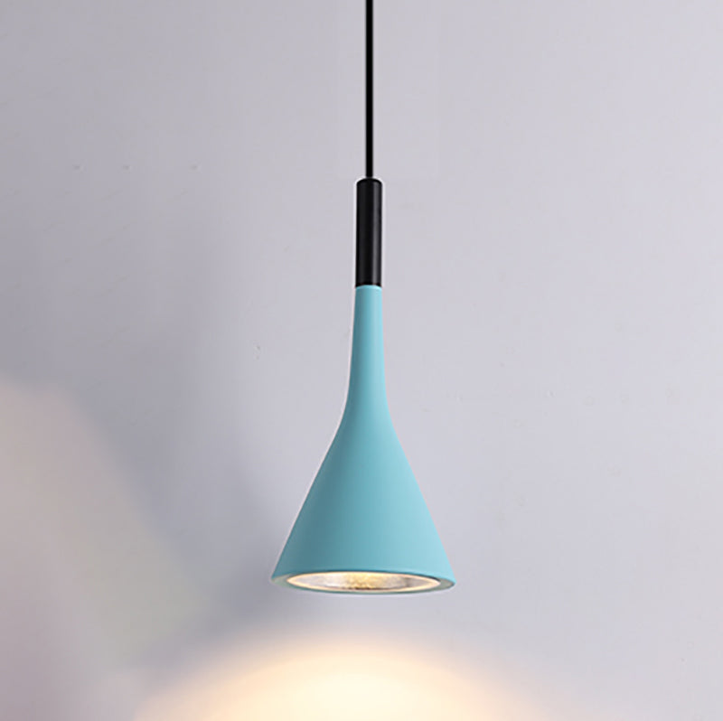 Cone Shape Glass Hanging Light Modern Style 1 Light Hanging Light Fixture