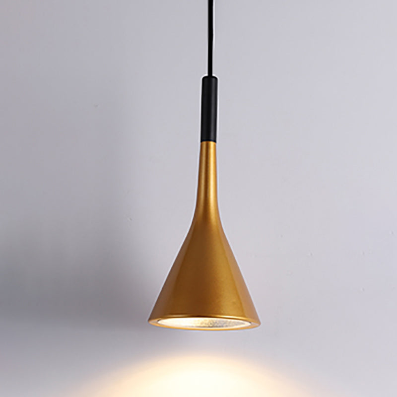 Cone Shape Glass Hanging Light Modern Style 1 Light Hanging Light Fixture