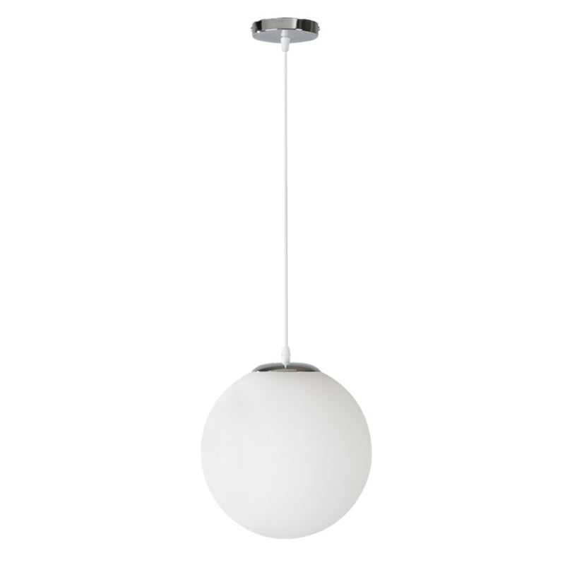 Ball Hanging Lights Industrial Style Glass 1 Light Pendant Light Kit in White