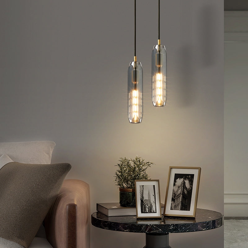Geometric Suspension Pendant Modern Style Crystal 1 Light Down Lighting
