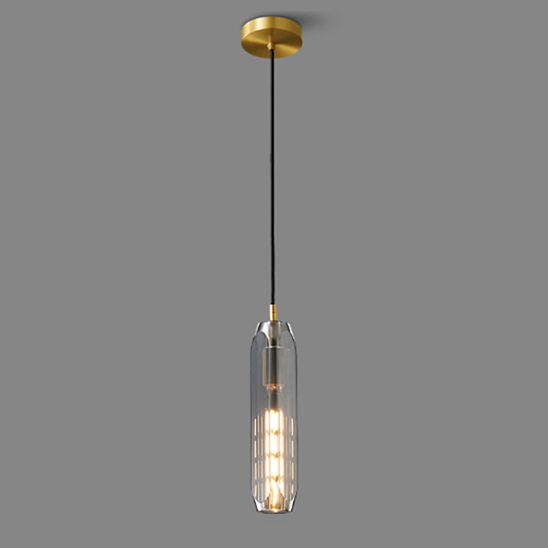 Geometric Suspension Pendant Modern Style Crystal 1 Light Down Lighting