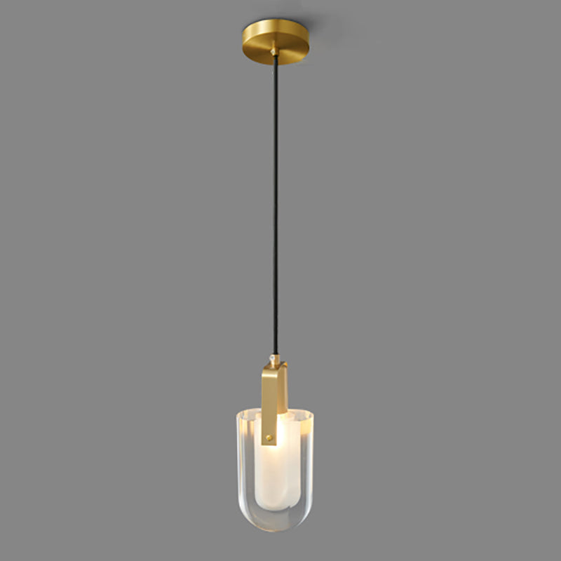 Geometric Suspension Pendant Modern Style Crystal 1 Light Down Lighting
